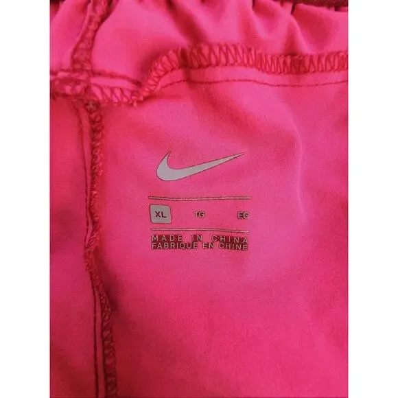 Nike Shorts Womens Extra Large Red Pink Grid Print Running Training Athletic - Picture 7 of 10